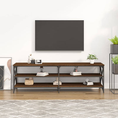TV-taso ruskea tammi 160x40x50 cm tekninen puu