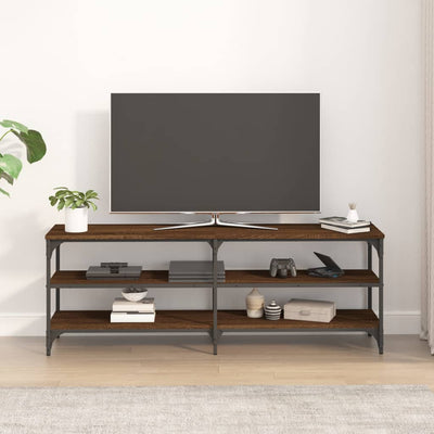 TV-taso ruskea tammi 140x30x50 cm tekninen puu