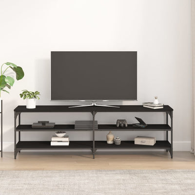 TV-taso musta 160x30x50 cm tekninen puu