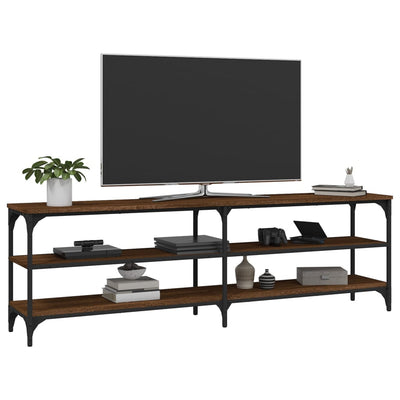 TV-taso ruskea tammi 160x30x50 cm tekninen puu