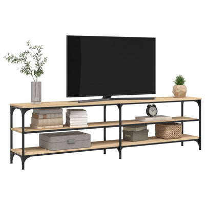 TV-taso Sonoma-tammi 180x30x50 cm tekninen puu ja metalli