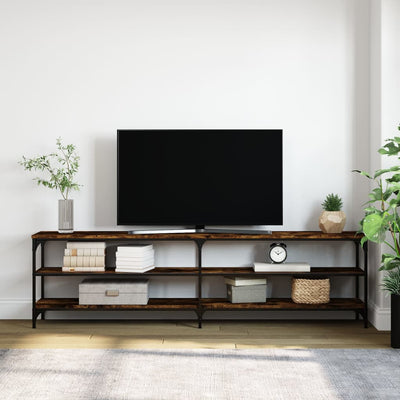 TV-taso savutammi 180x30x50 cm tekninen puu ja metalli