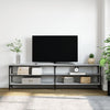 TV-taso harmaa Sonoma 180x30x50 cm tekninen puu ja metalli
