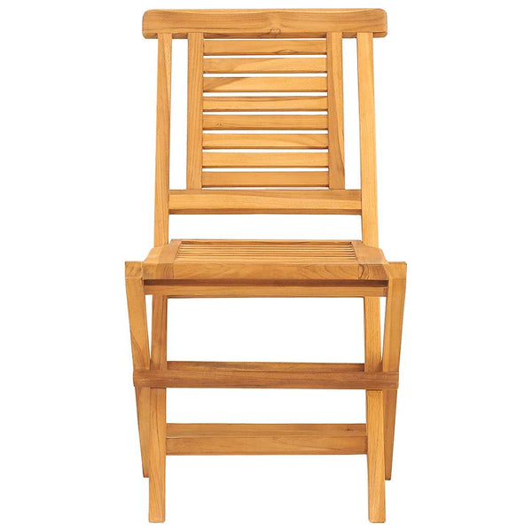 Kokoontaitettavat puutarhatuolit 4 kpl 47x63x90 cm täysi tiikki