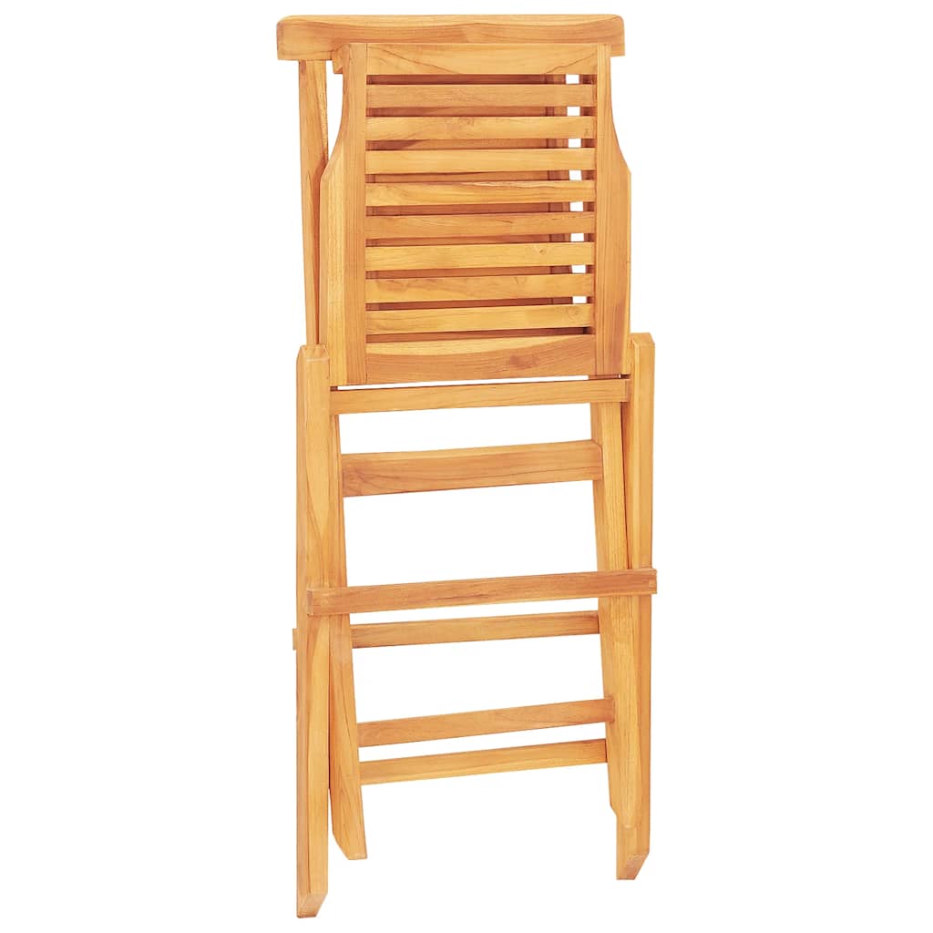 Kokoontaitettavat puutarhatuolit 8 kpl 47x63x90 cm täysi tiikki