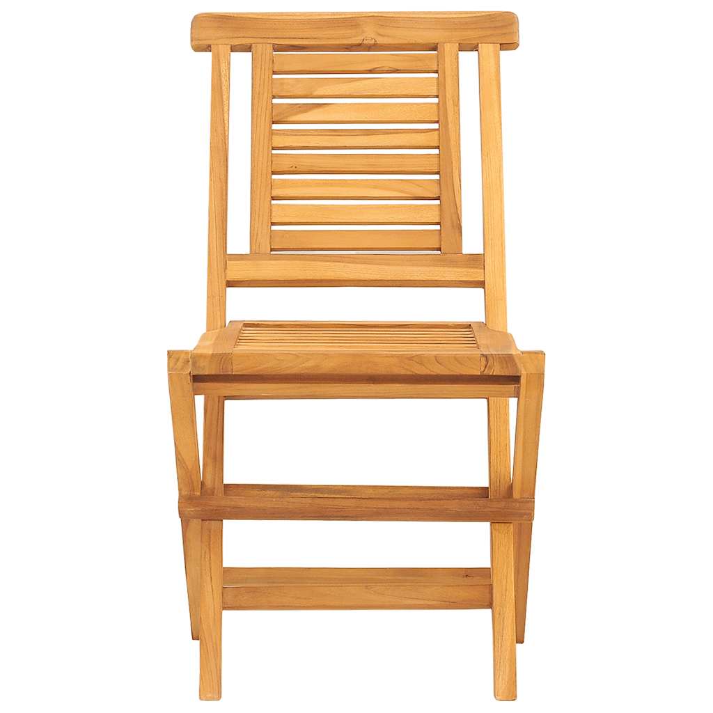 Kokoontaitettavat puutarhatuolit 8 kpl 47x63x90 cm täysi tiikki