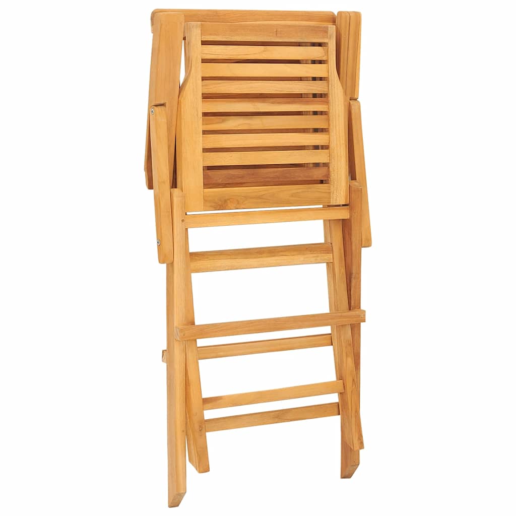 Kokoontaitettavat puutarhatuolit 4 kpl 56x63x90 cm täysi tiikki