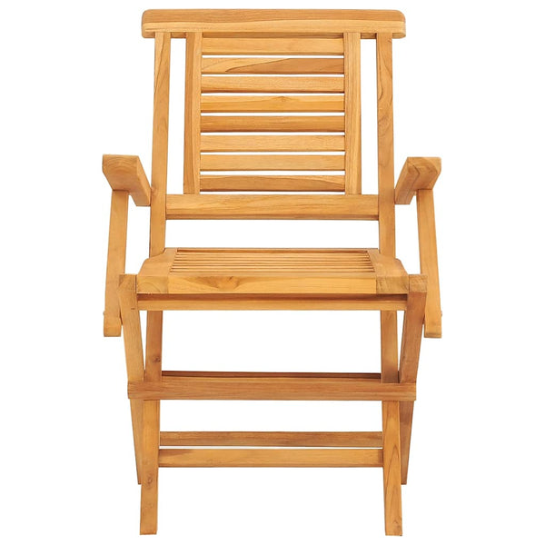 Kokoontaitettavat puutarhatuolit 4 kpl 56x63x90 cm täysi tiikki
