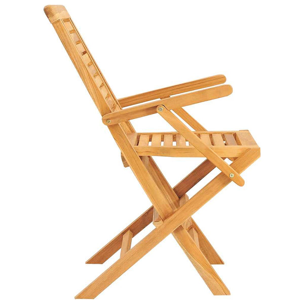 Kokoontaitettavat puutarhatuolit 4 kpl 56x63x90 cm täysi tiikki
