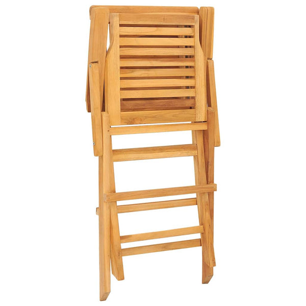 Kokoontaitettavat puutarhatuolit 6 kpl 56x63x90 cm täysi tiikki