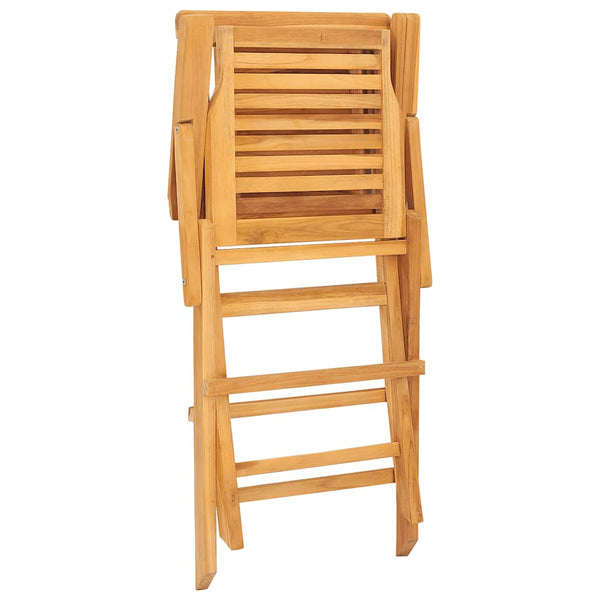 Kokoontaitettavat puutarhatuolit 8 kpl 56x63x90 cm täysi tiikki