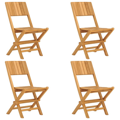 Kokoontaitettavat puutarhatuolit 4 kpl 47x61x90 cm täysi tiikki