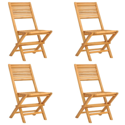 Kokoontaitettavat puutarhatuolit 4 kpl 47x62x90 cm täysi tiikki