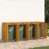 Neljän jäteastian vaja 280x89x117 cm täysi akasiapuu