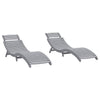 Aurinkotuolit 2 kpl harmaa 184x55x64 cm massiivipuu akaasia