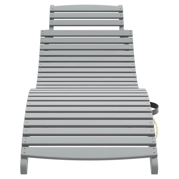 Aurinkotuolit 2 kpl harmaa 184x55x64 cm massiivipuu akaasia