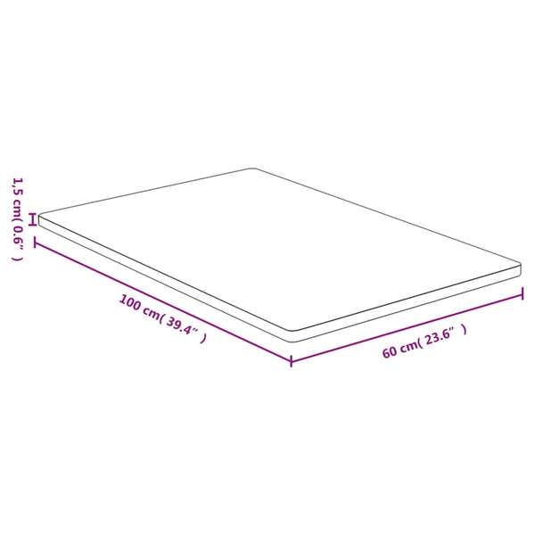 Pöytälevy 60x100x1,5 cm bambu