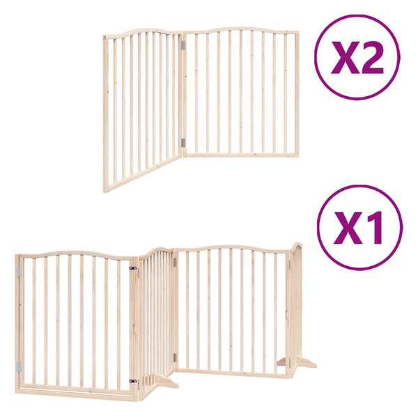 Koiraportti kokoontaittuva 8 paneelia 640 cm poppelipuu