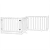 Koiraportti kokoontaittuva 8 paneelia valk. 640 cm poppelipuu