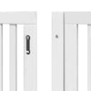Koiraportti kokoontaittuva 12 paneelia valk. 960 cm poppelipuu