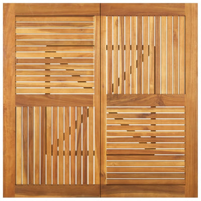 Puutarhapöytä 110x110x75 cm täysi akasiapuu