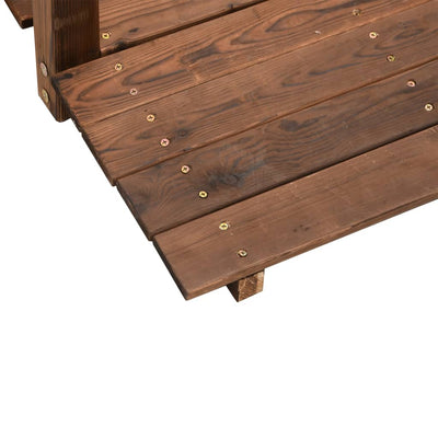 Puutarhasilta kaiteilla 150x67x56 cm täysi kuusi
