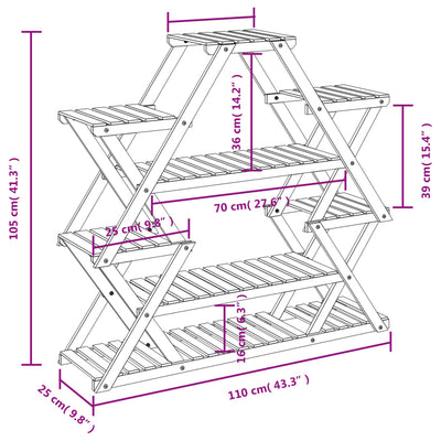 Kukkateline Rolandt 110x25x105cm (kuusi)