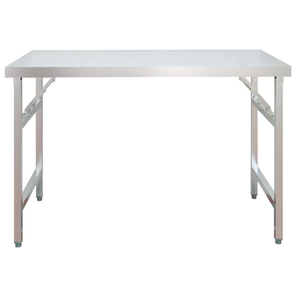 Keittiön työpöytä ylähyllyllä 120x60x145 cm ruostumaton teräs