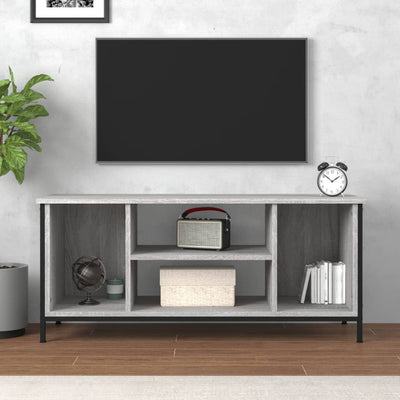 TV-taso harmaa Sonoma 102x35x45 cm tekninen puu