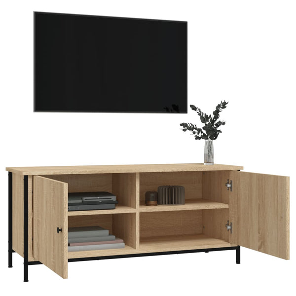 TV-taso ovilla Sonoma-tammi 102x35x45 cm tekninen puu
