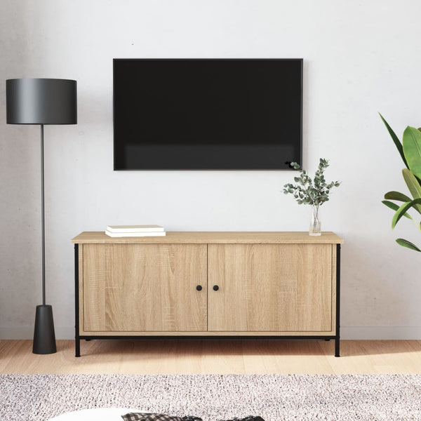 TV-taso ovilla Sonoma-tammi 102x35x45 cm tekninen puu