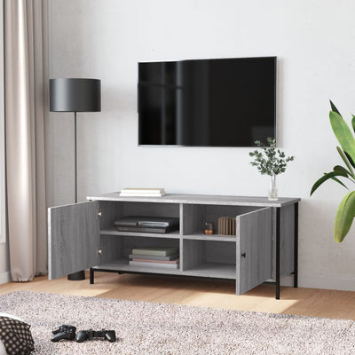 TV-taso ovilla harmaa Sonoma 102x35x45 cm tekninen puu