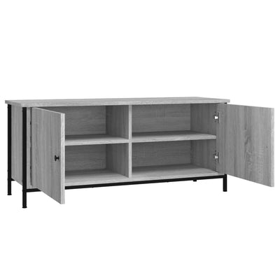 TV-taso ovilla harmaa Sonoma 102x35x45 cm tekninen puu