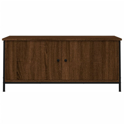TV-taso ovilla ruskea tammi 102x35x45 cm tekninen puu