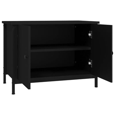 TV-taso ovilla musta 60x35x45 cm tekninen puu
