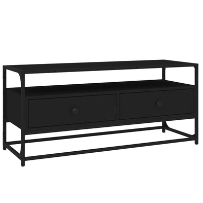 TV-taso musta 100x35x45 cm tekninen puu