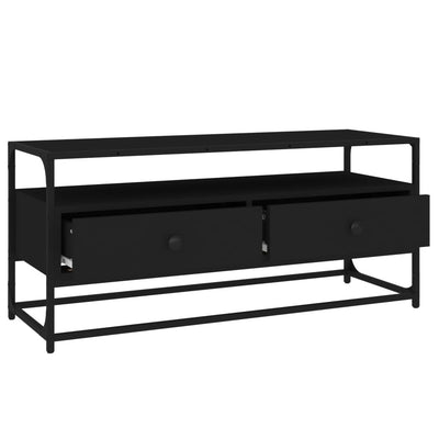 TV-taso musta 100x35x45 cm tekninen puu