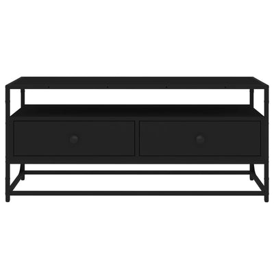 TV-taso musta 100x35x45 cm tekninen puu