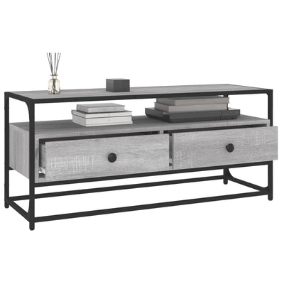TV-taso harmaa Sonoma 100x35x45 cm tekninen puu