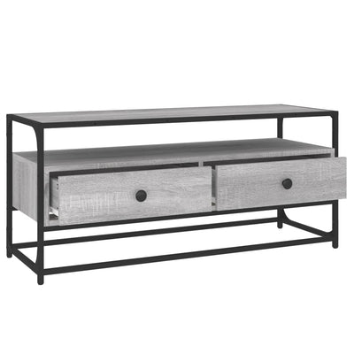 TV-taso harmaa Sonoma 100x35x45 cm tekninen puu
