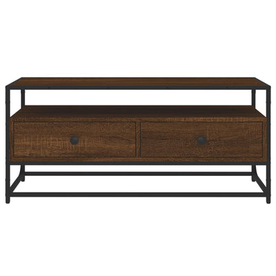 TV-taso ruskea tammi 100x35x45 cm tekninen puu