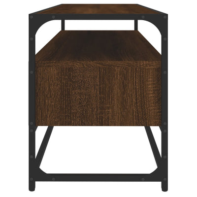 TV-taso ruskea tammi 100x35x45 cm tekninen puu