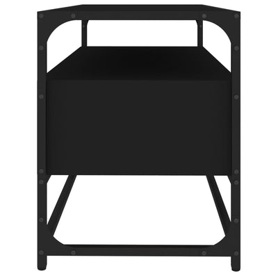 TV-taso musta 80x35x45 cm tekninen puu