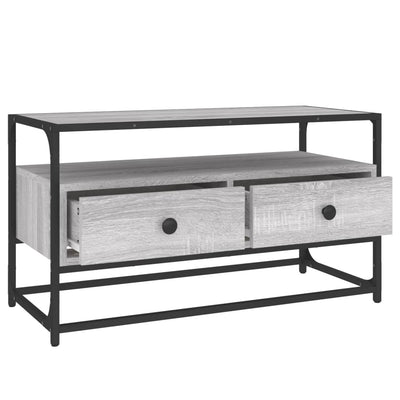 TV-taso harmaa Sonoma 80x35x45 cm tekninen puu