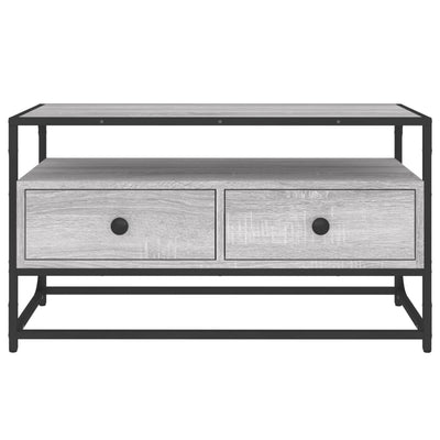 TV-taso harmaa Sonoma 80x35x45 cm tekninen puu