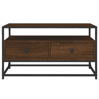 TV-taso ruskea tammi 80x35x45 cm tekninen puu