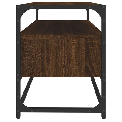 TV-taso ruskea tammi 80x35x45 cm tekninen puu