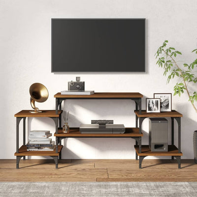 TV-taso ruskea tammi 117x35x52 cm tekninen puu