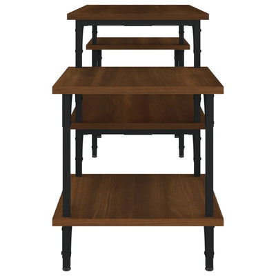 TV-taso ruskea tammi 117x35x52 cm tekninen puu