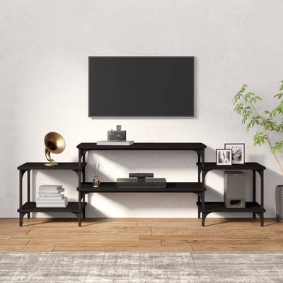 TV-taso musta 157x35x52 cm tekninen puu